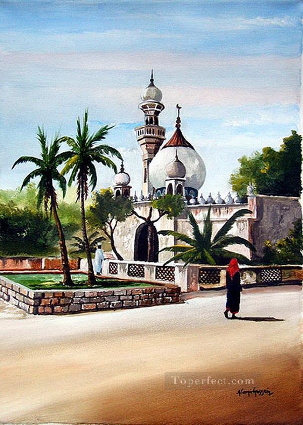 Hussein Mombasa Mosque African Oil Paintings
